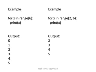 Python for and while Loops with basic Examples | PPTX