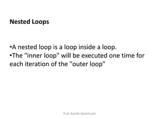 Python for and while Loops with basic Examples | PPTX