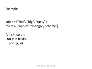 Python for and while Loops with basic Examples | PPTX | Programming ...