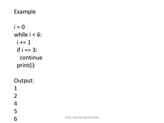 Python for and while Loops with basic Examples | PPTX