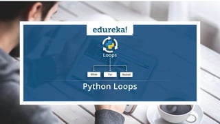 www.edureka.co/pythonEDUREKA PYTHON CERTIFICATION TRAINING
Python Loops
 