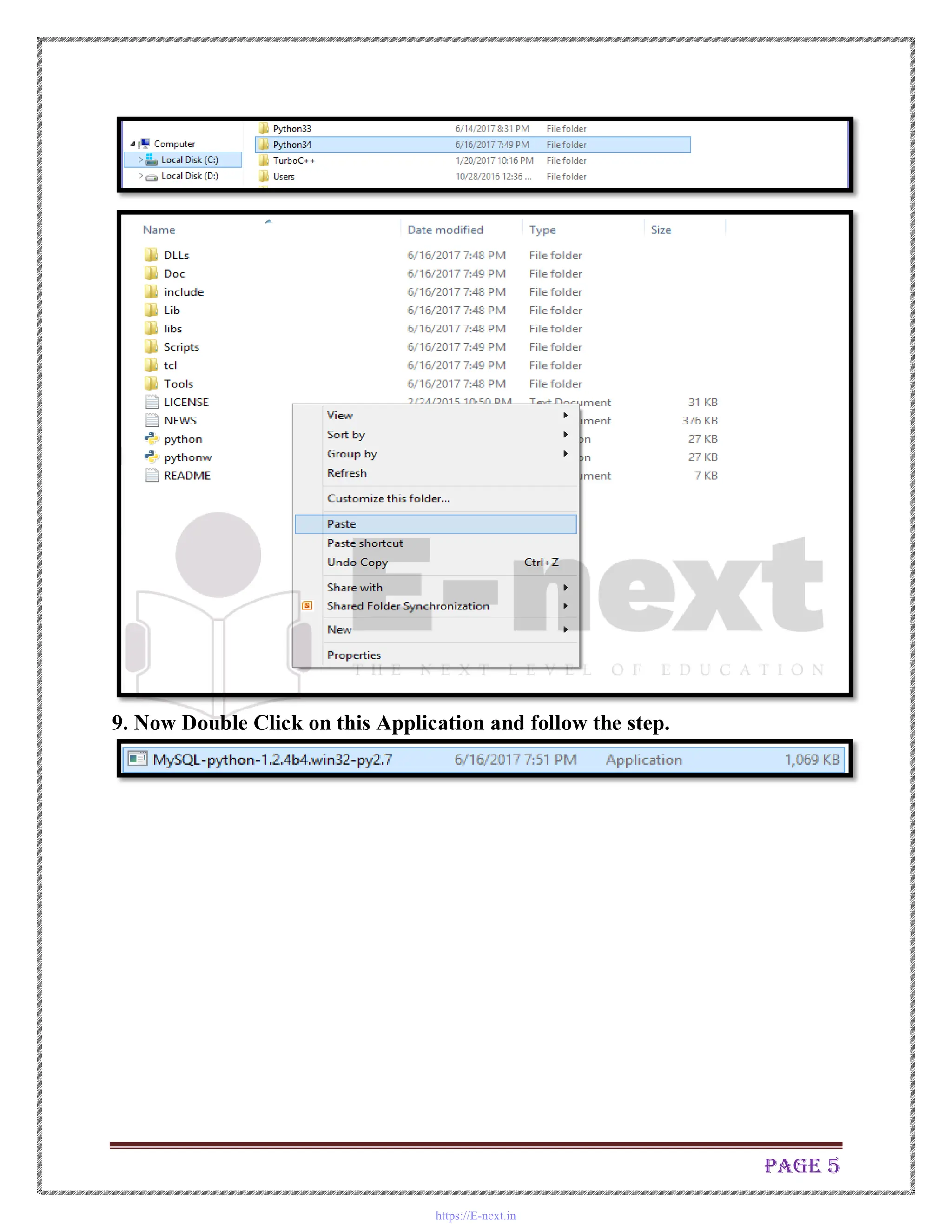 Page 5
9. Now Double Click on this Application and follow the step.
https://E-next.in
 