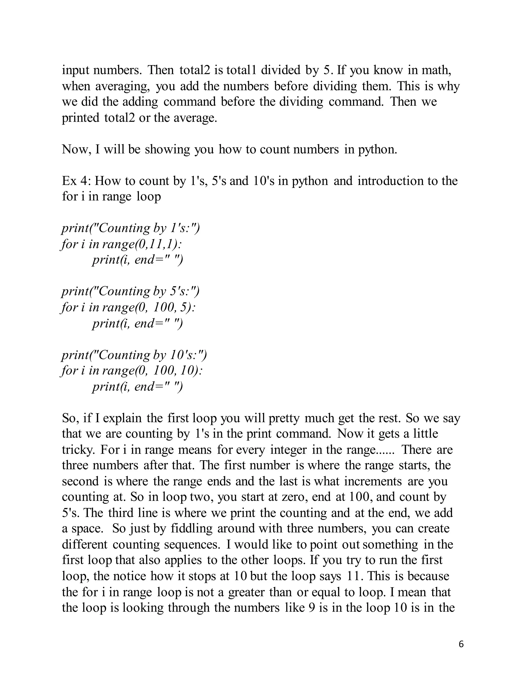 Python Math Concepts Book | DOCX