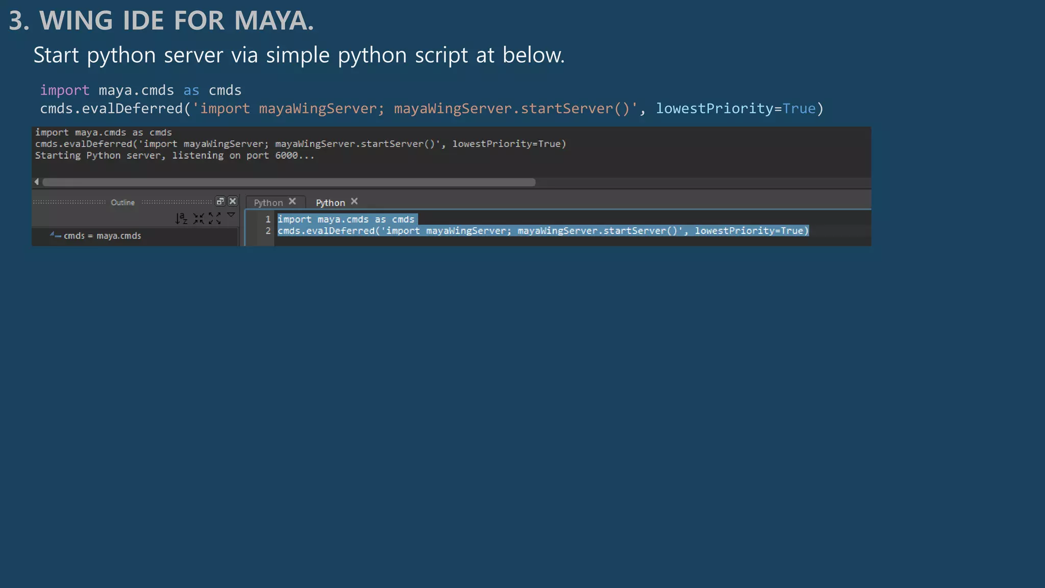 Python maya 2018 setup note | PPT