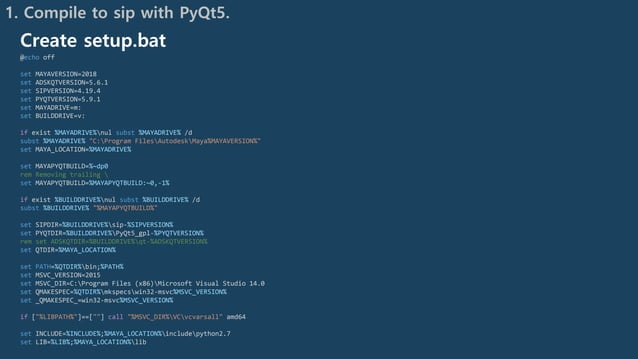 Python maya 2018 setup note | PPT