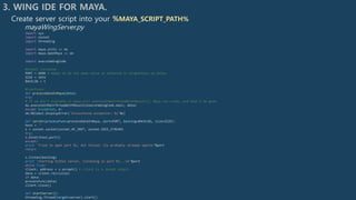 Python maya 2018 setup note | PPTX