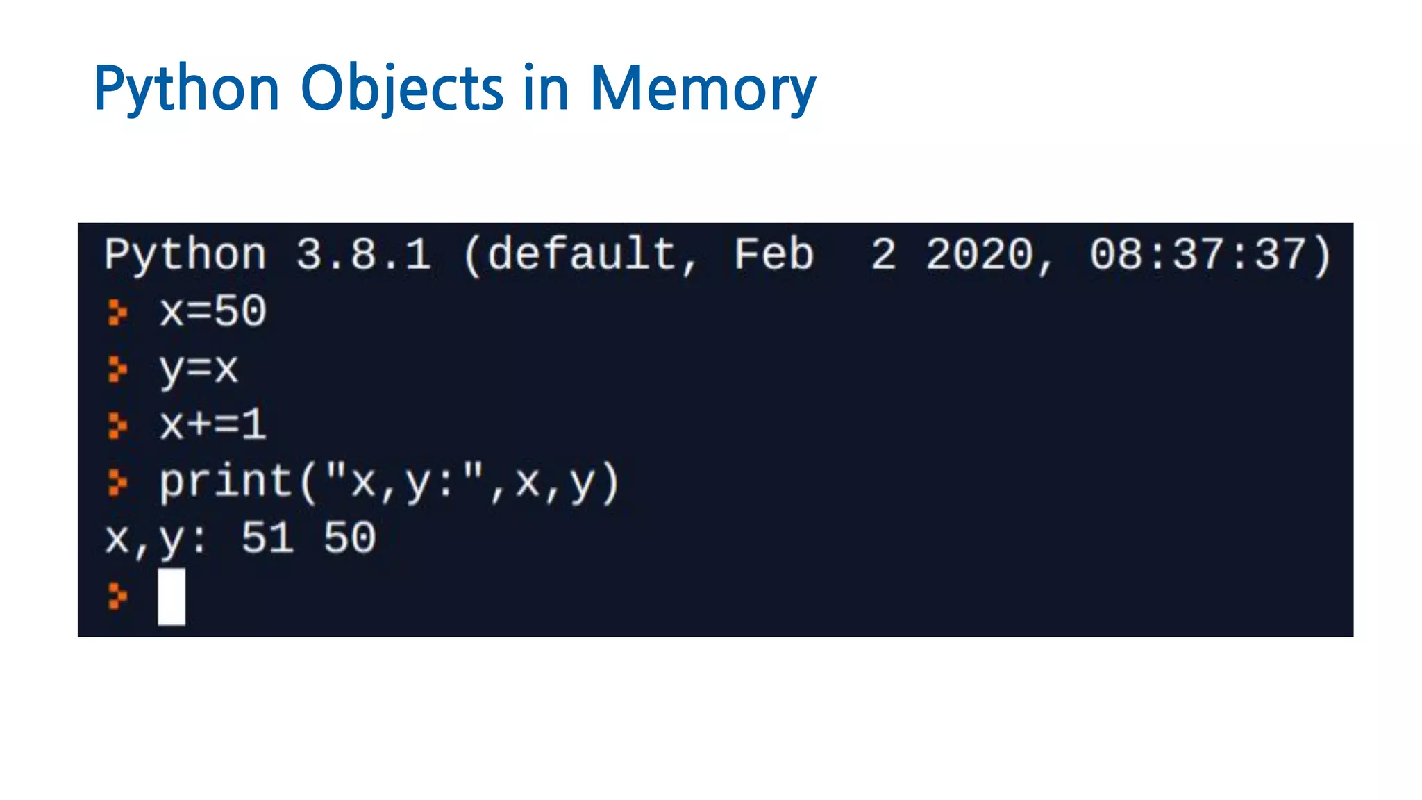 Python Objects in Memory
 