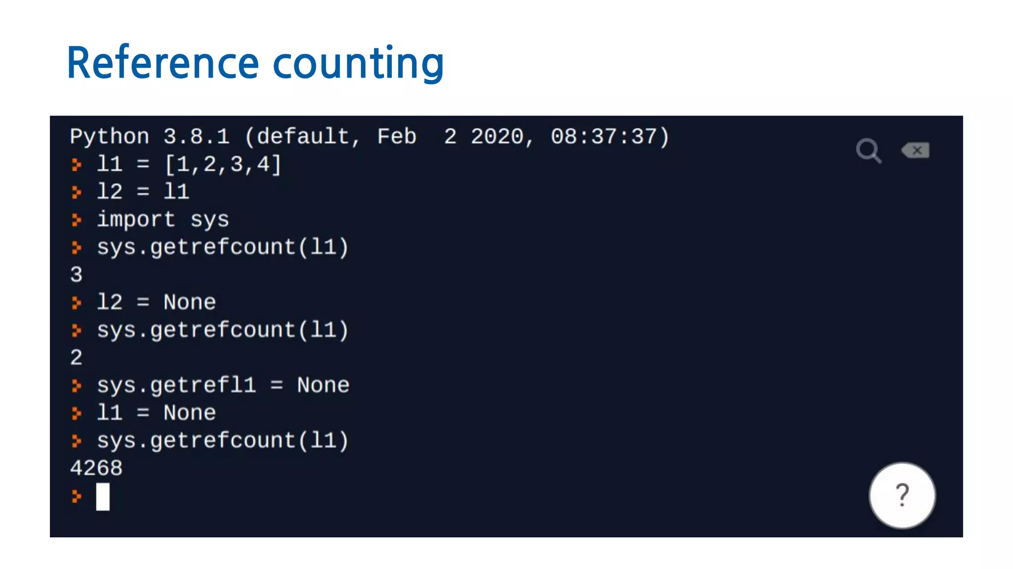 Reference counting
 