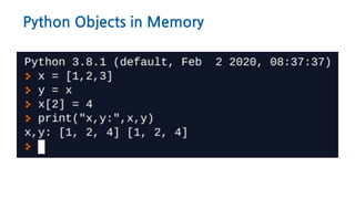 Python Objects in Memory
 