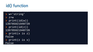 id() function
 