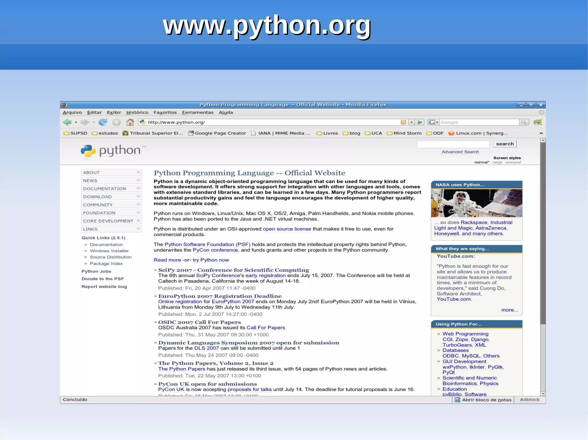 www.python.org
 