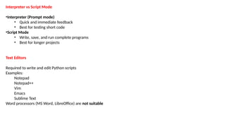 python programming module 1 1BPLC105B 2025scehme | PPTX