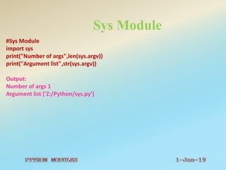 Python modulesfinal | PPT