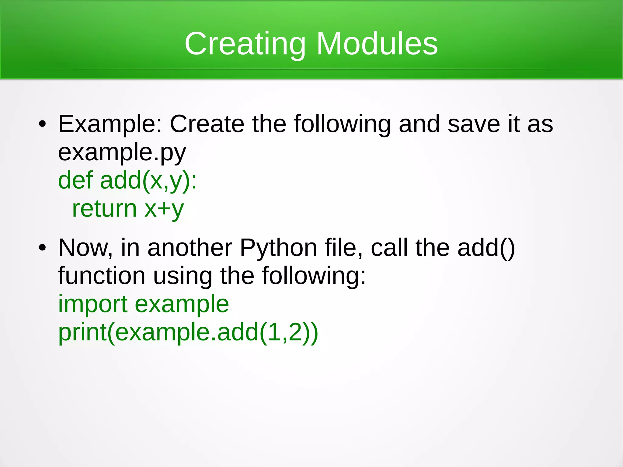 Python Modules | ODP