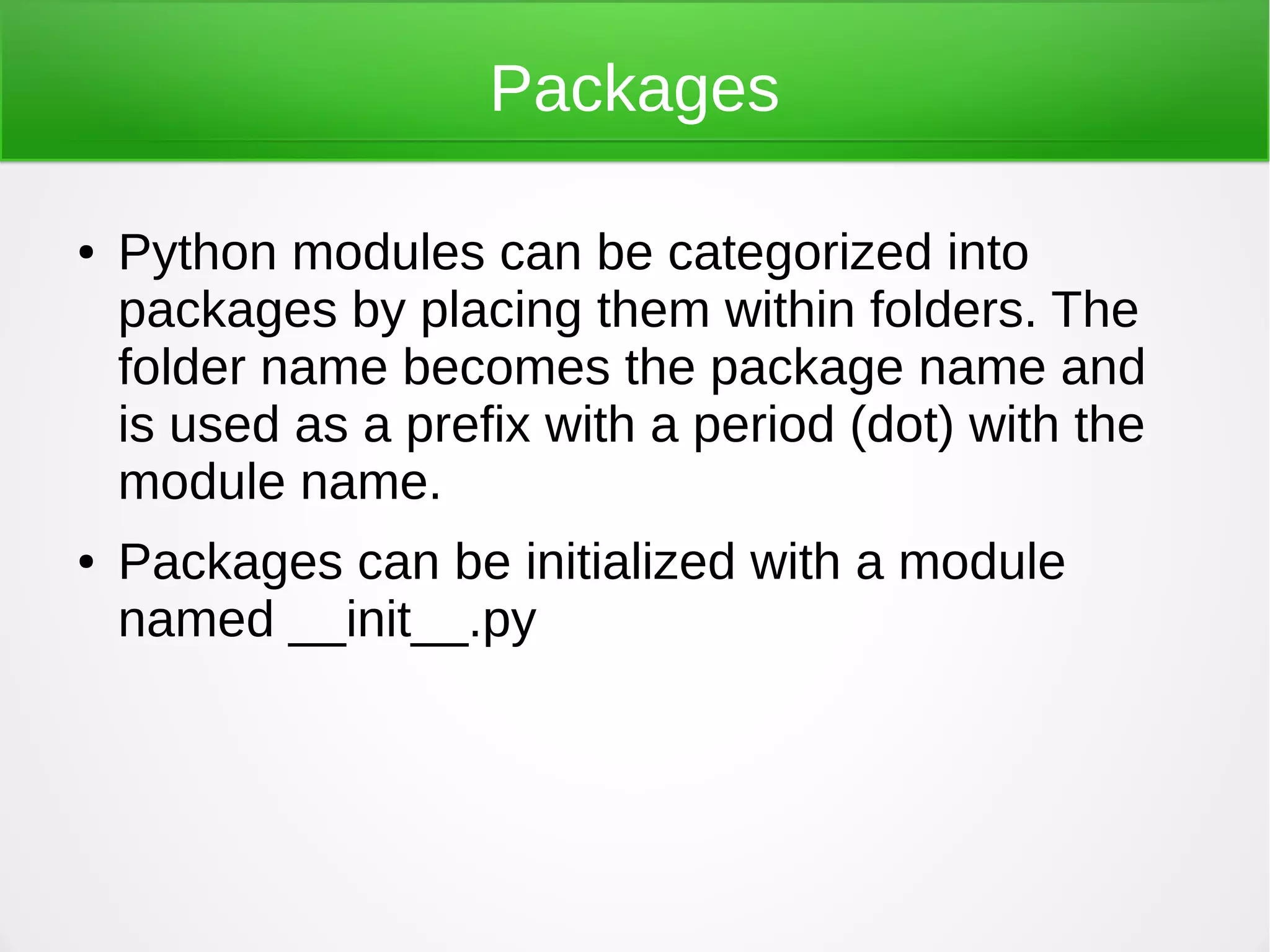 Python Modules | ODP