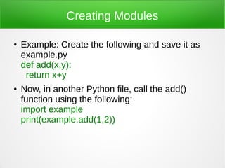 Python Modules | PPT | Free Download