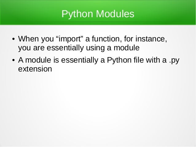 Python Modules