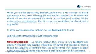 Python multithreading | PPTX