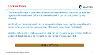 Python multithreading | PPTX