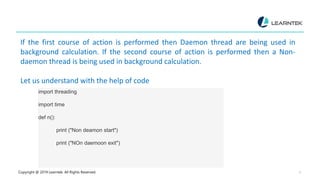 Python multithreading | PPTX
