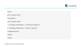 Python multithreading | PPTX