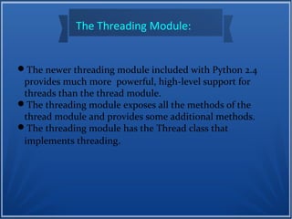 Python multithreading session 9 - shanmugam | PPT