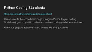 Python Projects at Neova | PDF