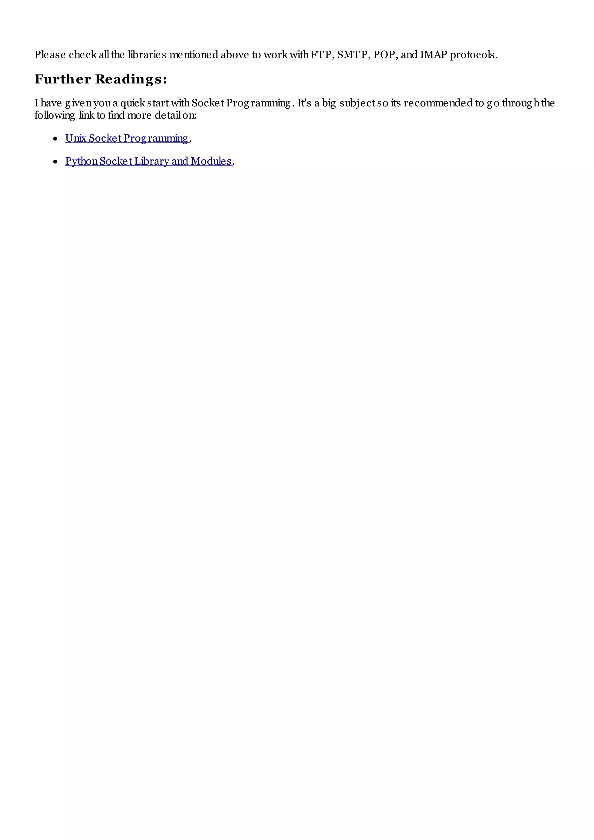 Python networking | PDF