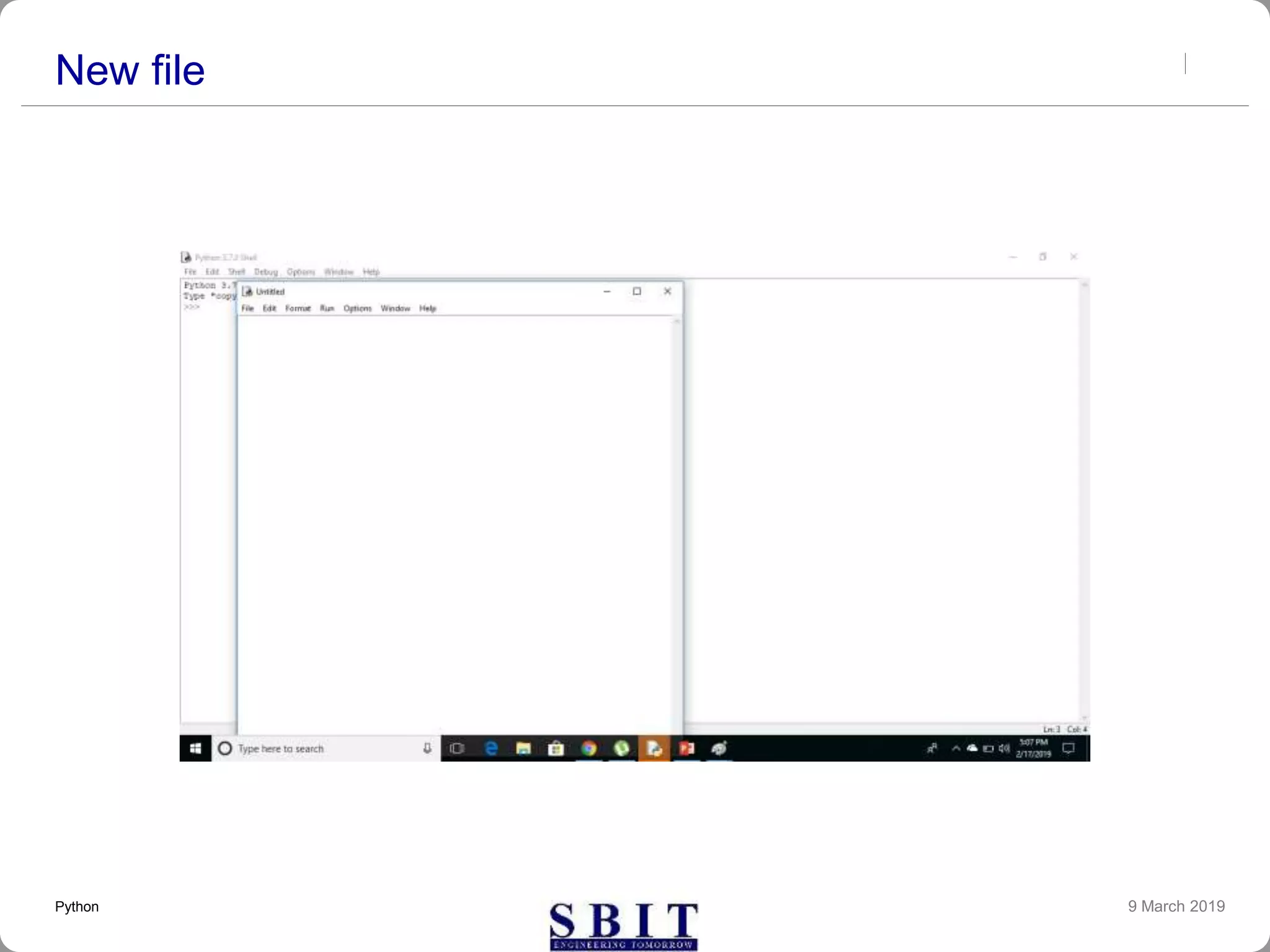 New file
9 March 2019Python
 