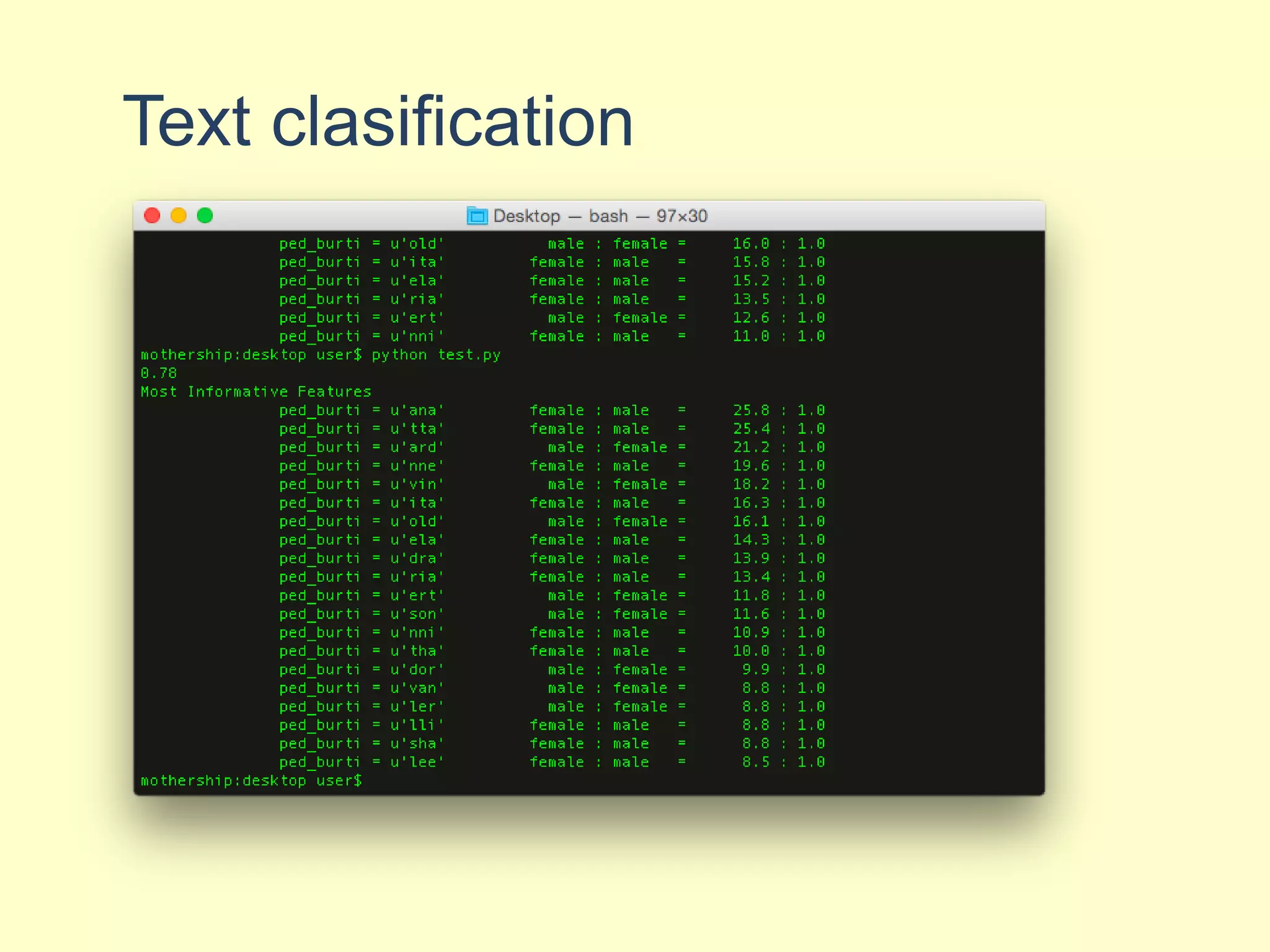 Text clasification
 