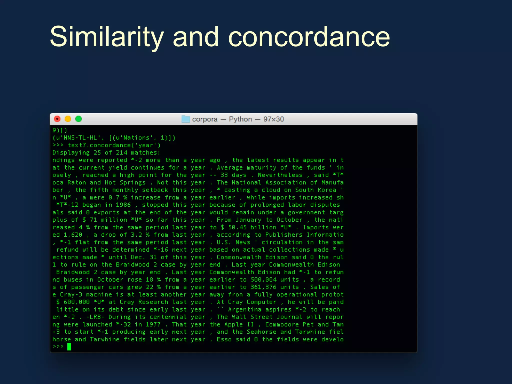Similarity and
concordance
 