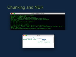 Chunking and NER
 