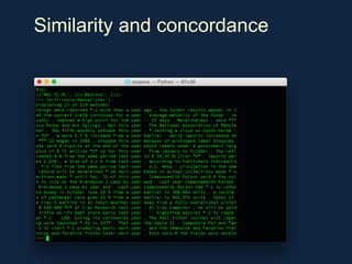 Similarity and
concordance
 