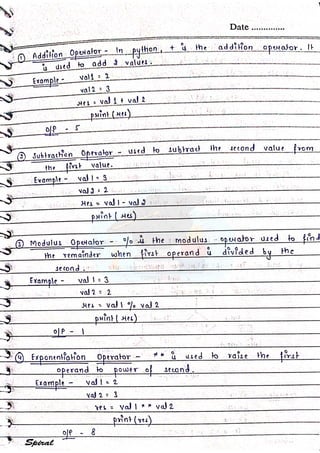 Python Notes best on the one python notes | PDF