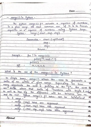 Python Notes best on the one python notes | PDF