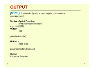 Python notes-part 1.pdf /BY ACNUUYHHSJNH | PDF