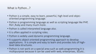 Python presentation by Monu Sharma | PPTX