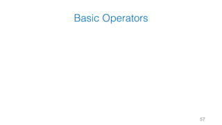 Basic Operators
57
 
