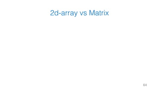 2d-array vs Matrix
64
 