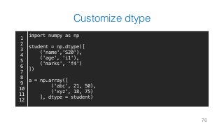 Scientific Computing with Python - NumPy | WeiYuan