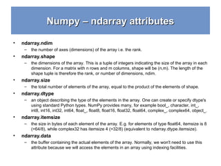 Introduction to Numpy Foundation Study GuideStudyGuide | PPT