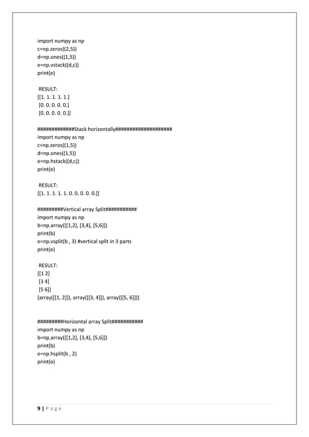Python Numpy Source Codes | PDF