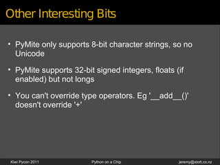 Python on a chip | PPT