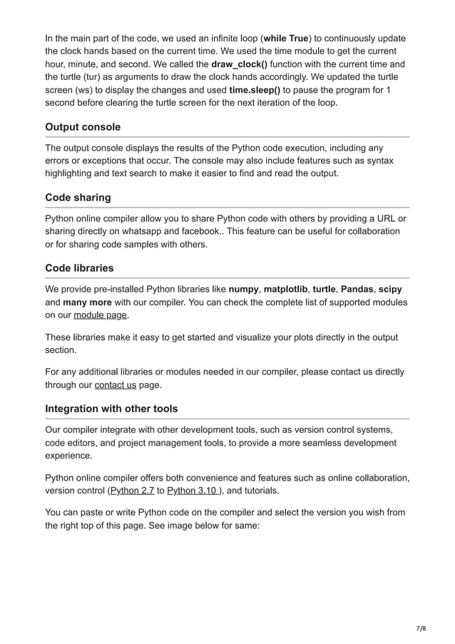 Python Online Compiler | PDF