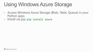pip install azure
 