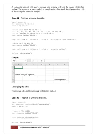 Python openpyxl | PDF