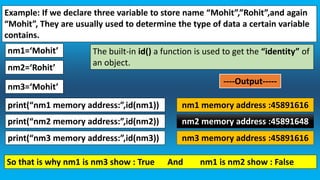 OPERATOR IN PYTHON-PART2 | PPT