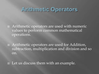 Python operators | PPT | Free Download