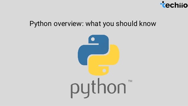 Python overview: what you should know
 