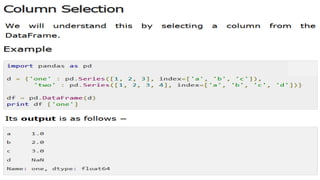 Python pandas Library | PPTX | Programming Languages | Computing